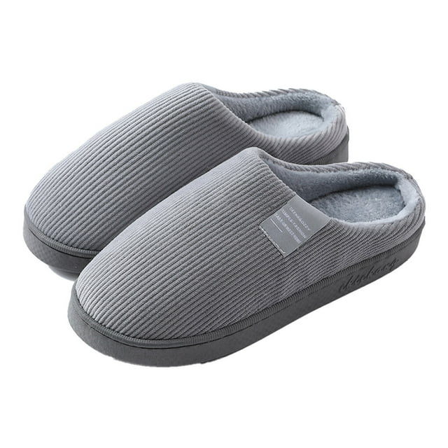 Sonducket Zapatilla de algodón para mujer, zapatos coloridos para amantes, parte inferior gruesa, accesorios de ropa, artículos para el hogar Calzado Gris 36-37
