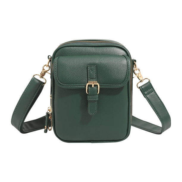 Bolso Bandolera Vintage de Gran Capacidad, de Cuero, Pequeño, Tipo Bandolera, para Hombre y Mujer.