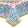 thumbnail image 3 of Home Bargains Plus French Belle Fleur Paisley Bordered Print 52 x 52 inch Square Fabric Tablecloth, 3 of 9