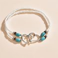 thumbnail image 3 of Stylish and Comfortable Women's Double Layer Rice Bead Heart Anklet, 3 of 4