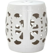 Safavieh Stencil Antique White Blossom Ceramic Decorative Garden Stool