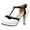 White, variant on Women's Bowknot T-Strap High Heels Lightweight Platform Wide Toe Box Pumps Leather Block Heeled Summer Sweet Shoes Black Size 6.5