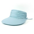 thumbnail image 4 of Riforla Women Men Summer Western Cowboy Hat Shapeable Straw Hat Hollowed Out Sun Hat Beach Hats for Women Blue, 4 of 5