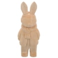 thumbnail image 4 of Raindrops Wooden Bunny Figurine Carved Statue Decorative Desktop Craft Sculpture for Home and Office, 4 of 8