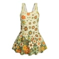 thumbnail image 4 of Tutolipy Floral Meadow Print Girls One Piece Swimsuit, Built in Shorts Girls Beach Swimsuit, Breathable for Pool, Size 12-13 Years, 4 of 8