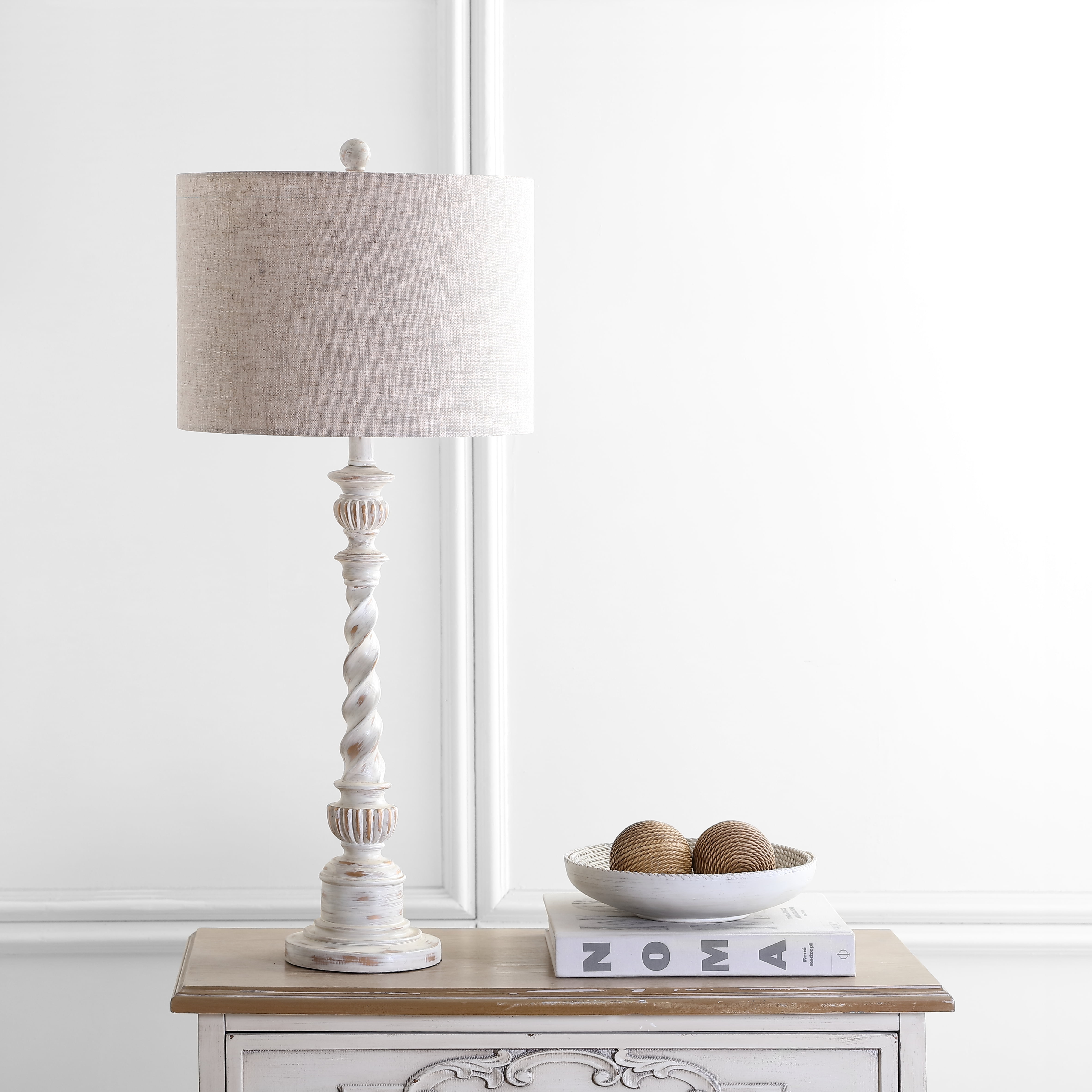 white rustic lamp