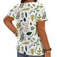 thumbnail image 2 of CLOOCL Women Blouse Tops Simple Leaves 3D Printed Shirts Oversized T-shirt, 2 of 6
