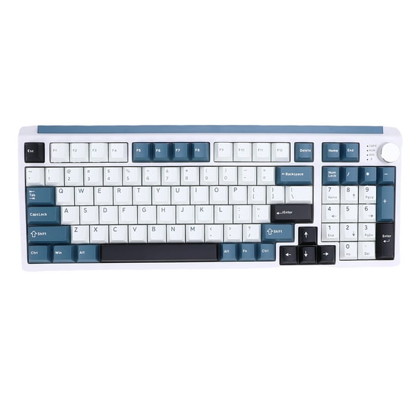 75% De Teclado De Juegos Mecánicos RGB Inalámbricos, Admite Una Conexión BT 5.0, 2.4G Inalámbrica Y USB C Wired, Customable Swappable, 98 Teclas Para La Escritura De Juegos