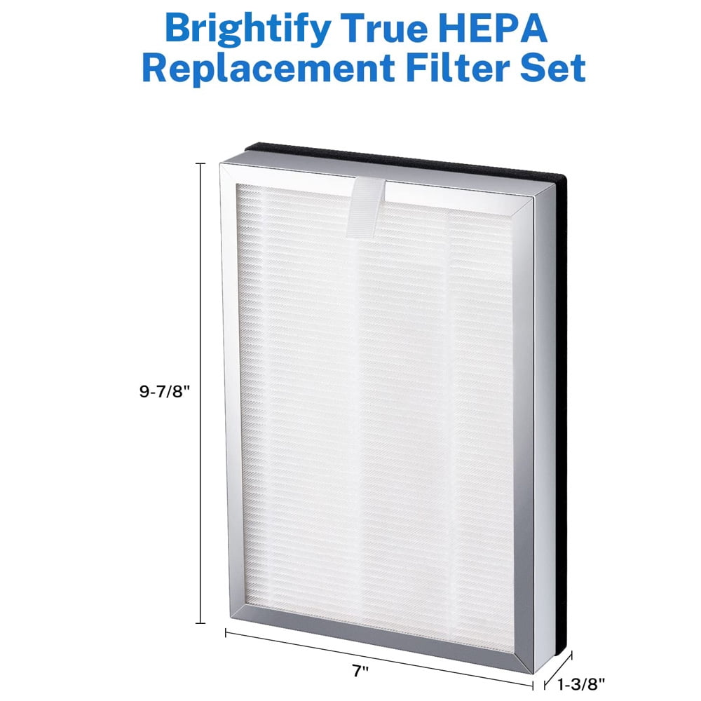 Brightify 4 Packs Replacements for Medify MA 25 Filter, True HEPA Air Filters Fit Medify MA-25 Air Purifier, 3 in 1 Integration Pre-filter, H13 HEPA, Activated Carbon Replacement for MA-25 Filter