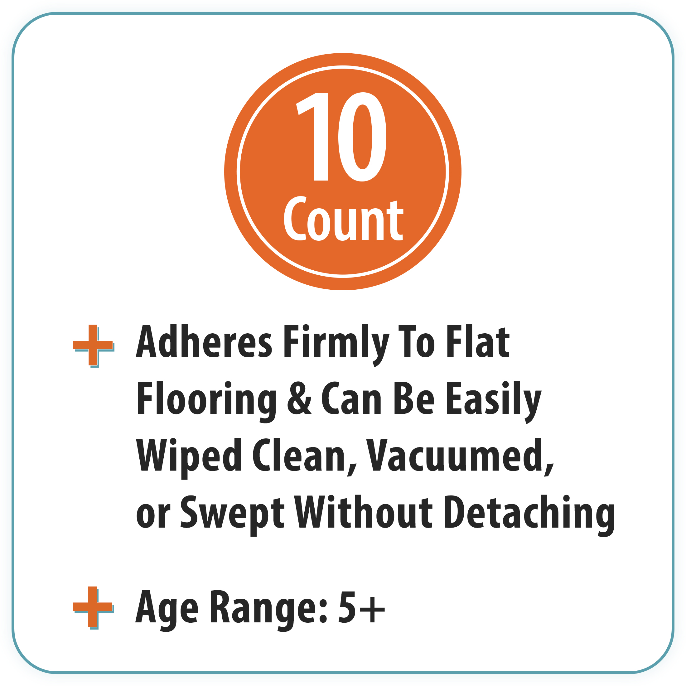 Pen + Gear Reusable Adhesive Multicolor Seat Markers, 10 Count, Unisex Ages 5+
