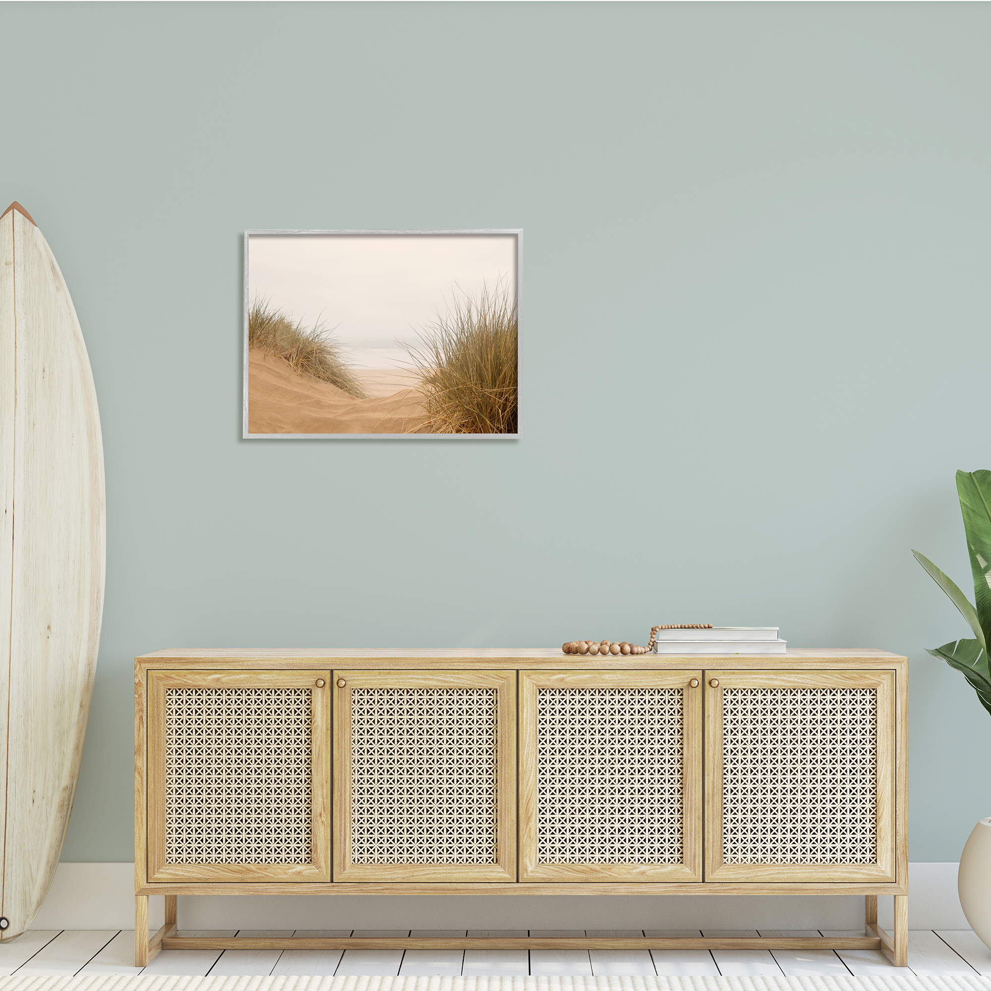 Stupell Indtries Beach Sand Dune Path Tall Grass Muted Sky,30 x 24,Design by Ian Winstanley
