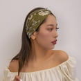 thumbnail image 6 of Fvsianol Women Headband Printed Headband Women Yoga Headband Flower Print Vintage Bohemian Wide High Elasticity Sweat Absorption Reusable Jogging Gym, 6 of 8