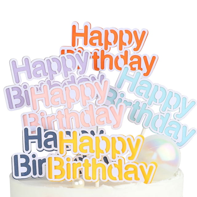 Palillos para decorar tartas de cumpleaños con purpurina, mini adornos para cupcakes con monograma para adornos de plástico coloridos para cupcakes, adecuados para cumpleaños: 1.º, 10.º, 13.º, 16.º,