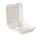 thumbnail image 1 of Contenedor Almeja 3 Divisiones 8x8 cm Biodegradable 200 Pzs blanco KANOGO GREEN, 1 of 5