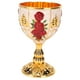 thumbnail image 1 of Cáliz de Oro, 4 Pulgadas de Alto, Aleación de Zinc, Patrón de Flores Retro en Alivio, Elegante Copa de Proxeneta, Copa de Vino Vintage Para Fiesta, Banquete, Bar, Arte En El, 1 of 7