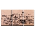 thumbnail image 2 of wall26 - 3 Piece Canvas Wall Art - a Back Side Blank Vintage Postcard - Modern Home Art Stretched and Framed Ready to Hang - 24"x36"x3 Panels, 2 of 4