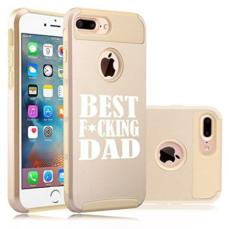 Shockproof Impact Hard Soft Case Cover for Apple (iPhone 7 Plus/iPhone 8 Plus) Best F ing Dad Father
