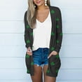 thumbnail image 2 of fatyb Women's St. Patrick's Cardigans Long Sleeve Lightweight Open Front Mid Length Outerwear with Pockets, 2 of 5