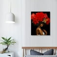 thumbnail image 3 of JRXY African American Wall Art Red Flower on Black Women Head Vintage Canvas Art Paintings Modern Abstract Girl Picture Home Wall Decor for Bedroom Living Room, Framed Ready to Hang picture 2, 3 of 4
