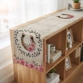 thumbnail image 6 of Table Runners 72 Inches Long Dress Scarves, Pink Roses Farmhouse Kitchen/Dining Table Runner, Coffee Tablerunners, Spring Horseshoes Floral Leaves Vintage 18x72 Inch, 6 of 9