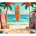 thumbnail image 3 of Tropical Theme Surfboard Banner Beach Party Backdrop for Summer Celebration Outdoor Event Photography, 3 of 7