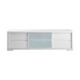 thumbnail image 3 of Casabianca Home PINETO entertainment center in high gloss white lacquer with white frosted glass.-Color:High Gloss White Lacquer,Size:Size, 3 of 3