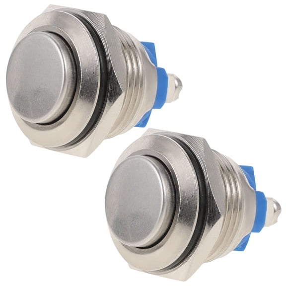 MOKKHNB Plated Silver Doorbell Button Replacement - Easy Install, Durable, Weather-Resistant, for Home (2Pcs)