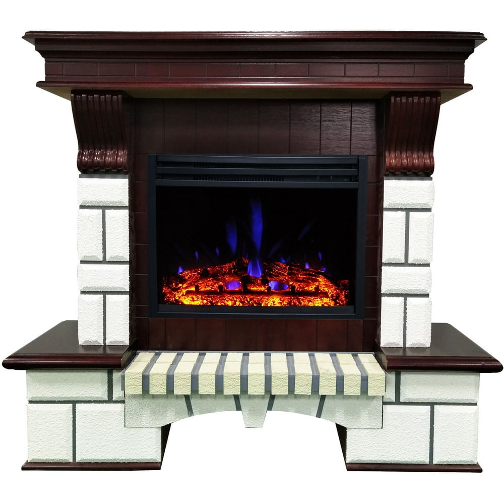 Cambridge 48In. Belcrest Traditional Faux Brick Electric Fireplace