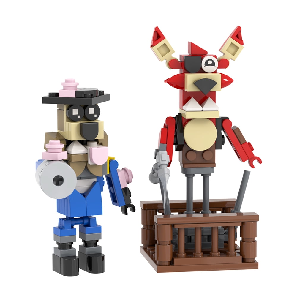 MOOXI Five Nights Sleepy Moon,Foxy,Captain Springlock Action Figures Building Set,FNAF Classic Creative Building Blocks Children Kit,Gifts for Kids(266pcs)