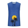 thumbnail image 5 of Sentmoon Mens T-Shirts and Sleeveless Crew Neck Summer Mens Vests Outerwear with Print Quick Dry Loose Plus Size Fitness Clothing Hawaii for Layering Under Shirts S, 5 of 6