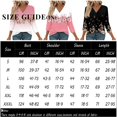 thumbnail image 2 of WTOBBY Women's V-Neck Casual Tunic Tops with 3/4 Sleeve, Loose Fit Basic Shirts, Striped Plaid Print Blouse for Fashion Comfort Everyday,Gray M, 2 of 4