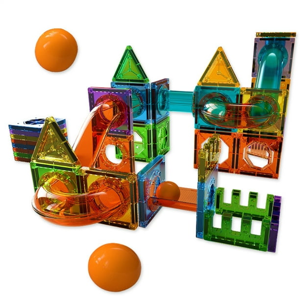 Jeu de Construction Magnétique,42 Bâtons Magnétiques de Construction,Jouets  de Blocs de Construction colorés pour enfant
