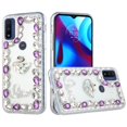 thumbnail image 5 of For Apple iPhone 11 (6.1") Bling Clear Crystal 3D Full Diamonds Luxury Sparkle Rhinestone Hybrid Protective Cover ,Xpm Phone Case [ Purple Love Bird ], 5 of 5