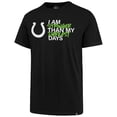thumbnail image 2 of I am Stronger Than My Darkest Days Kicking the Stigma T-Shirt Unisex '47 Black Indianapolis Colts, 2 of 3