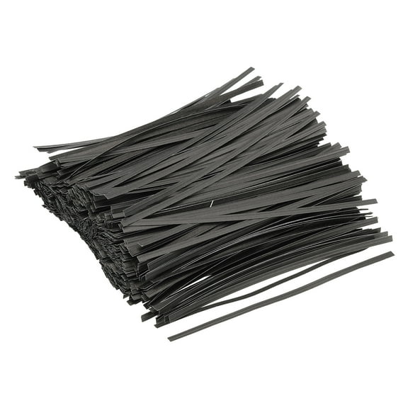 Uxcell Twist Ties 5.9" Paper Closure Tie for Party Bags Crafts Black 1500 Pack