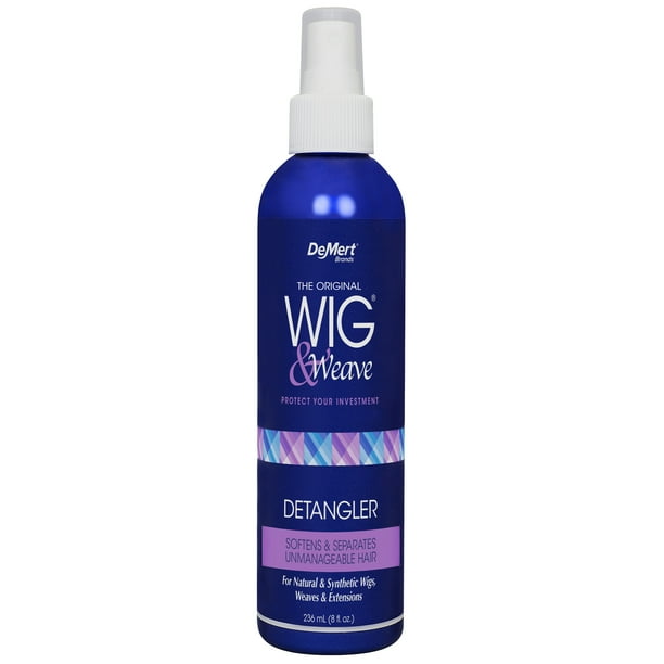 Wig & Weave Detangler and LeaveIn Conditioner for Natural and Synthetic Hair, 8 fl oz
