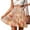Orange Skirts for Women, variant on Summer Clearance Sales Iumwxz Cute Leisure Ruffle Lace-up Beach Skirts Womens Savings Skirts Floral Graphic Skirts Elastic Mid Waist Mini Skirt for Women Loose Flowy Dating