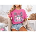 thumbnail image 2 of VibeNest Studio Unisex Hot Ghoul Summer Pastel Ghost Flamingo Spooky Summer Halloween Garment Dyed Graphic T-Shirt, 2 of 8