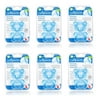 Dr. Browns Pacifiers, Silicone, Same Shape As Bottle Nipple, 0M+, Blue, 2 Count (Pack of 6) + Makeup Blender Sponge