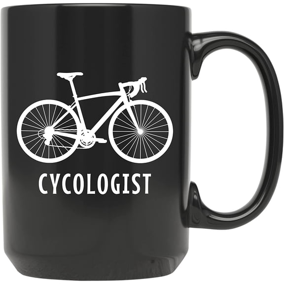 Cycologist Funny Bicycle Cycling Biker Gear Shift 15 oz Deluxe Double-Sided Coffee Tea Mug