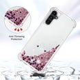 thumbnail image 4 of Slim Fit Phone Case for Samsung Galaxy A14, Glitter Liquid Quicksand Effect Silicone Soft TPU Case with Camera Lens and Screen Protection for Galaxy A14 5G/4G,LSWT Diamond Rose, 4 of 14