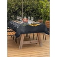 thumbnail image 2 of Outdoor Tablecloth with Umbrella Hole and Zipper, Sunflowers Rectangle Table Cloth 60x84 Inch Waterproof Tablecloth, Classic Bee You Are My Sunshine Black Picnic Table Cover for Patio Camping, 2 of 7