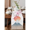 thumbnail image 2 of Table Runner Dresser Scarf 16 x 72 Inch Japanese Cherry Blossoms Sun Mountain Table Runners Non-Slip Heat Kitchen Dining Table Decor for Kitchen Farmhouse Indoor Outdoor Home Party, 2 of 7