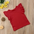 thumbnail image 4 of Douhoow 0-6Y Kids Girl Short Sleeve T-Shirt Baby Cotton Ruffle Tee Tops, 4 of 6