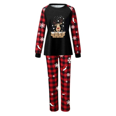 

LEEy-world Matching Family Christmas Pajamas Matching Family Pajamas Christmas Tree Sleepwear Cotton Unisex PJs Pants Set 2 Piece Long Sleeve Clothes