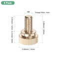thumbnail image 3 of Uxcell 6-Pack Knurled Thumb Screws, M6x12mm Solid Brass Flat Head Knobs Bolts with Shoulder Grip Fasteners, 3 of 6