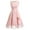 ☪442-Pink, variant on Women's Lace Round Neck Sleeveless Flared Fitted Evening Gown - Feminine Formal Dress with Graceful Silhouette for Special Occasions