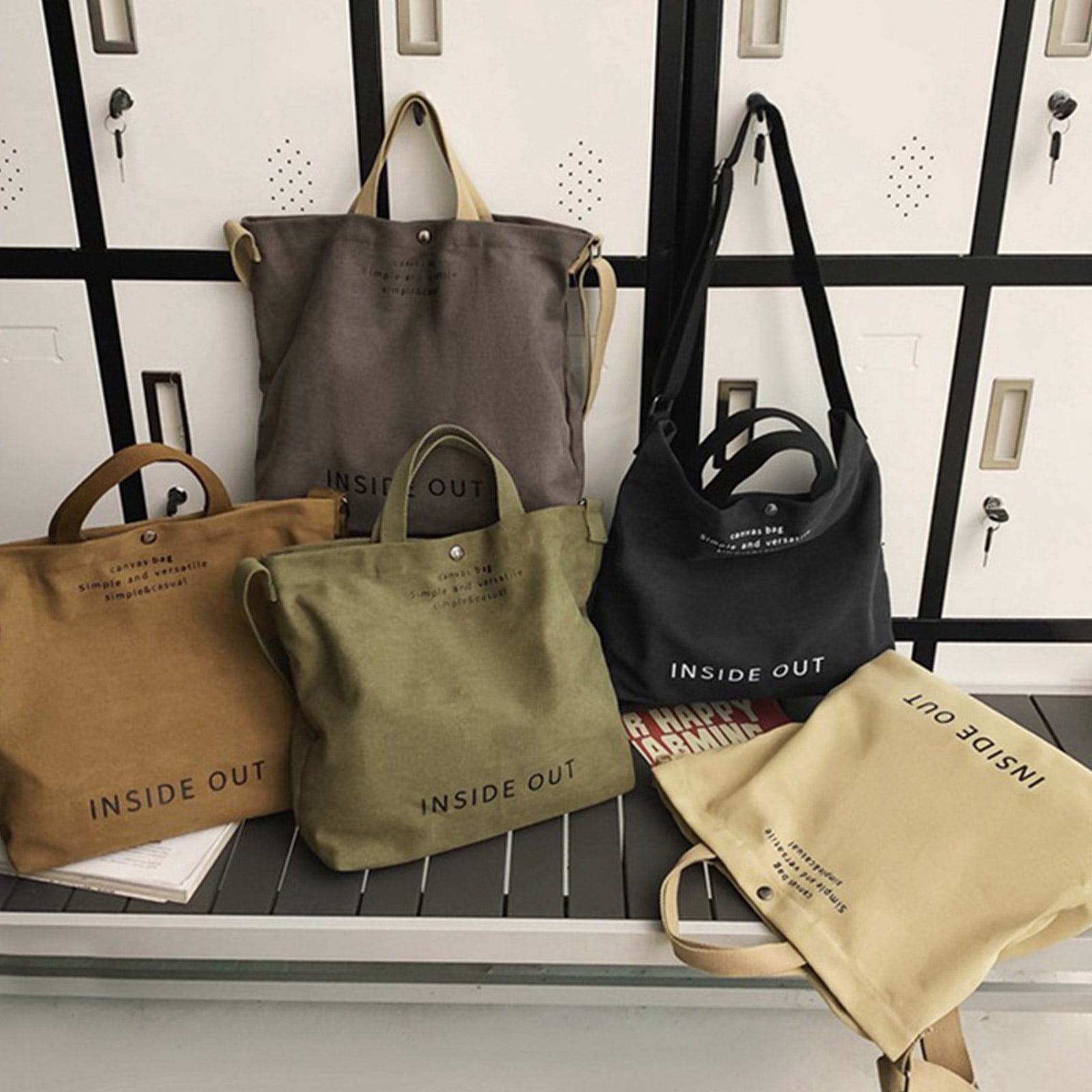 2023 NEW Crossbody Bag Canvas Shoulder Bag for Women Girl Handbag Leisure Tote Bag Fashion School Messenger Bag Book Bag
