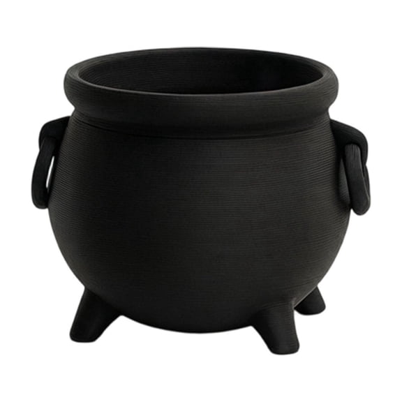 Halloween Mini Witch Cauldron Decoration Witch Pot Candy Bowl Candy Holder for Party Home Office Desk, Black, Photo Props, Small Gifts