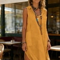 thumbnail image 3 of Ygbgbb Summer Dresses for Women 2026 Casual Short Sleeve Dress Lightweight Maxi Dress for Beach Vacation & Daily Wear Yellow L, 3 of 7